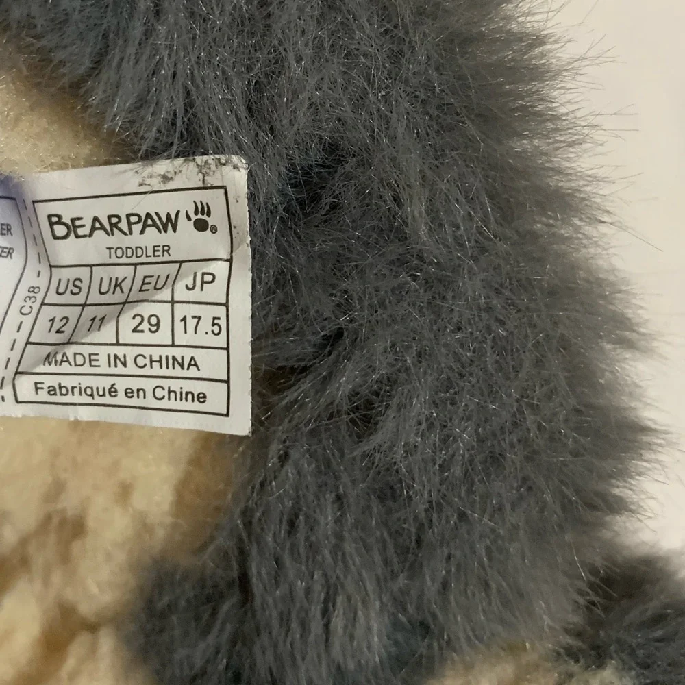 BearPaw Gray Suede Boots Girl 12